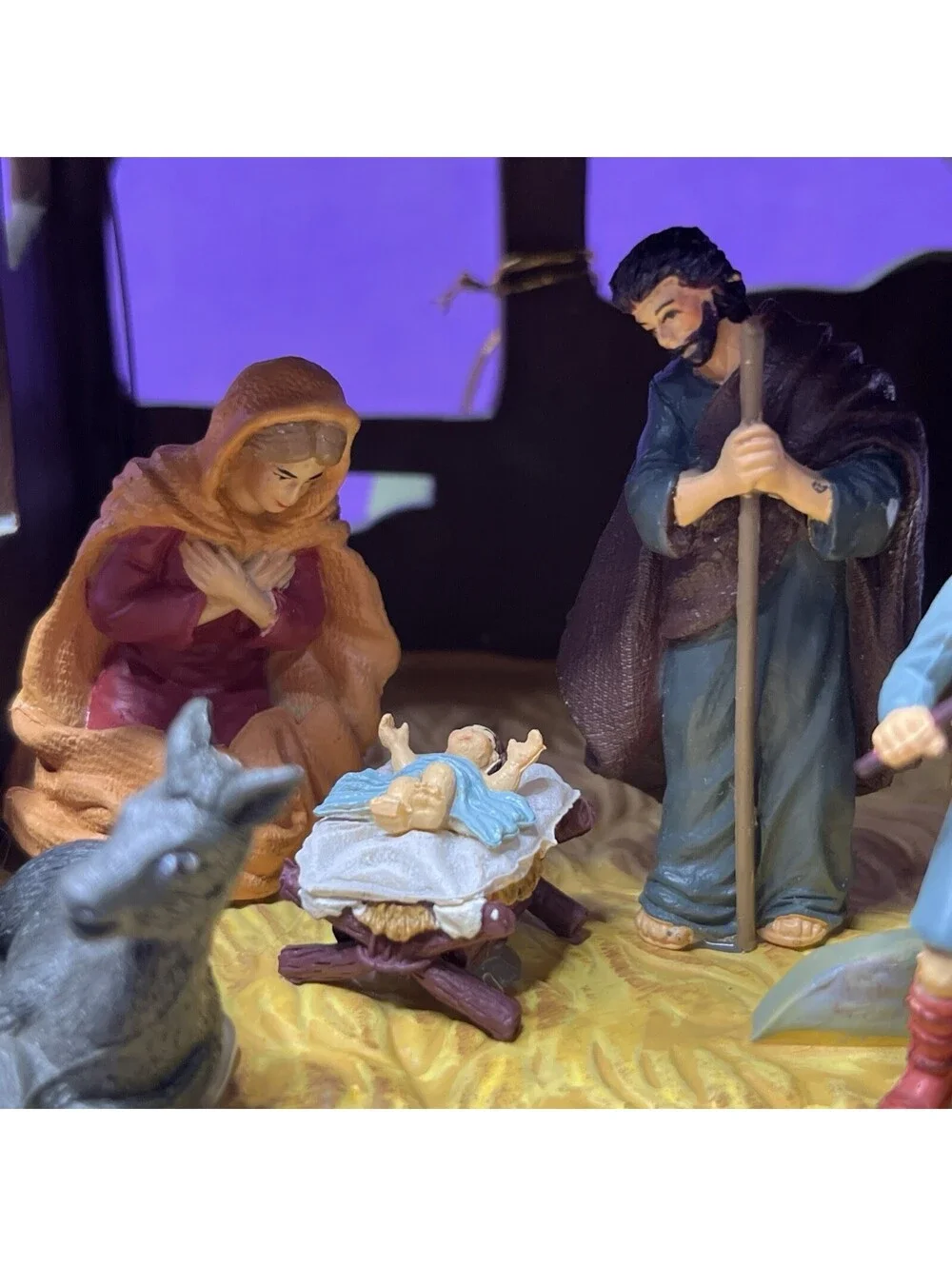 Vintage Mr Christmas The Story Of The Nativity- Lighted,  Music & Story vintage